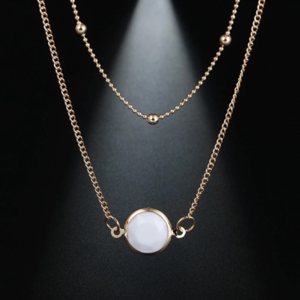 New! Beaded Glass Pendant Necklace - Picture 5 of 10